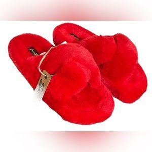 SEVEN7 FOOTWEAR - Kiki Faux Fur Slide - RED